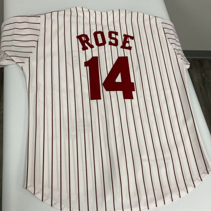 Pete Rose Signed Inscribed STATS 1980 World Series Philadelphia Phillies Jersey