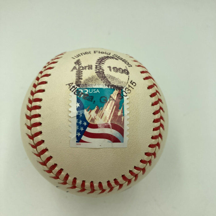 Hank Aaron Signed 715th Home Run Commemorative Baseball With JSA COA