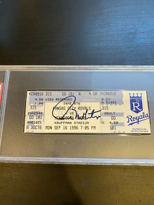 Rare Paul Molitor Signed 3,000 Hit Game Ticket 9-16-1996 PSA DNA Slabbed Auto