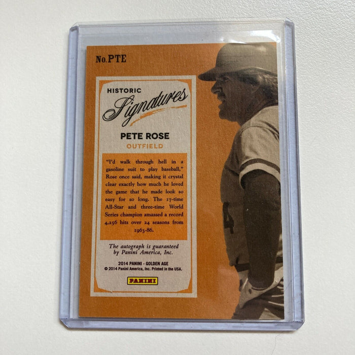 2014 Panini Pete Rose Signed Autographed Baseball Card Auto