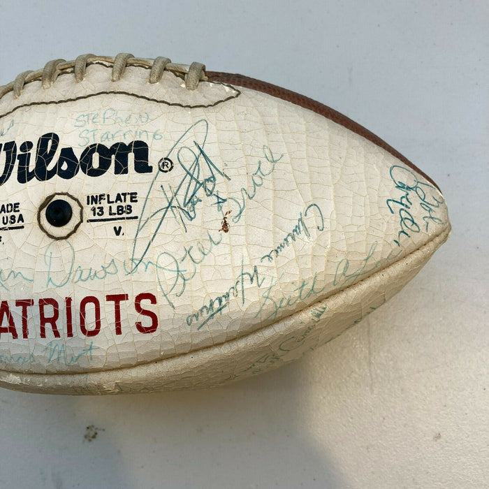 1985 New England Patriots Team Signed Vintage Wilson Football