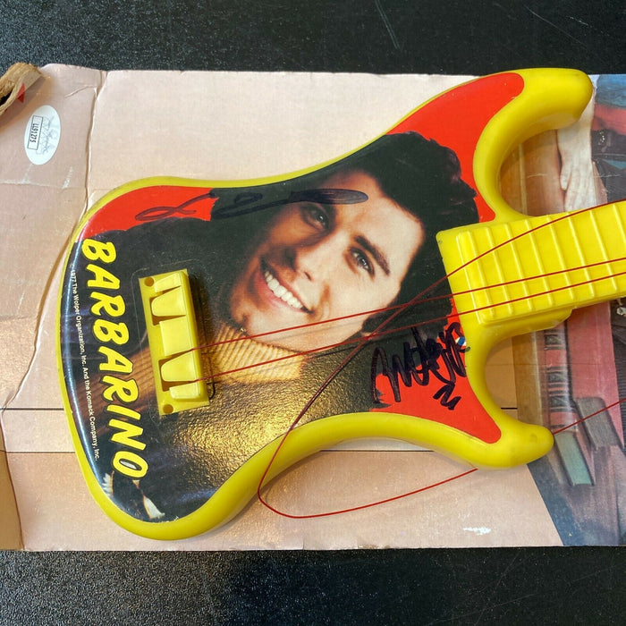 John Travolta Welcome Back Kotter Cast Signed Toy Guitar JSA COA