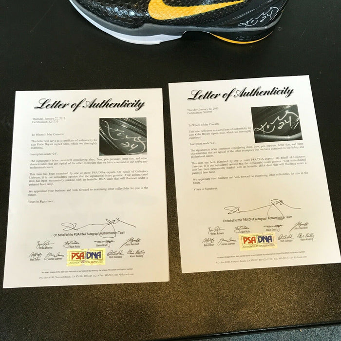 Kobe Bryant Signed 2010 Game Used Sneakers Shoes PSA DNA & Sports Investors COA