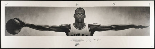 Michael Jordan Signed 74x24 "Wings" Nike Photo Poster Upper Deck UDA COA