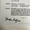 Hugh Hefner Signed Playboy News Media Alert New York City With JSA COA