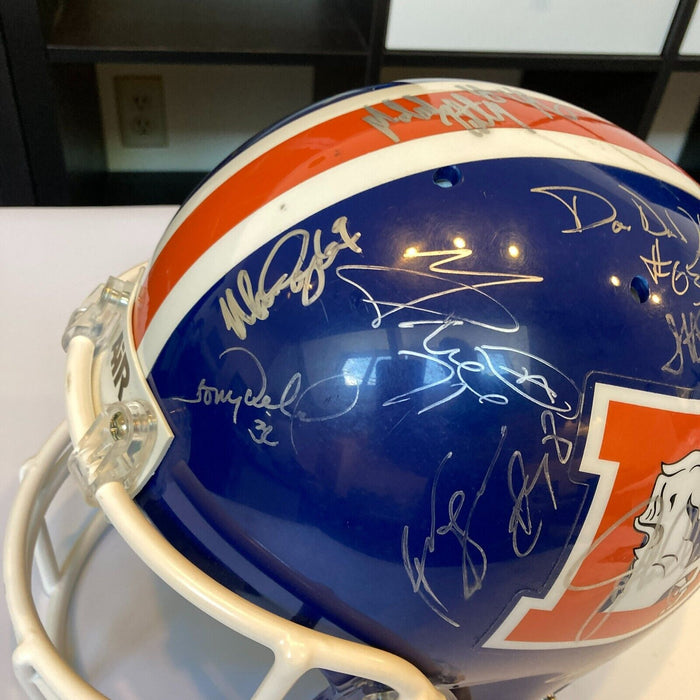 1996 Denver Broncos Team Signed Full Size Authentic John Elway Helmet JSA COA