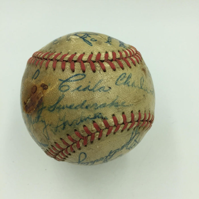 Rare Cedric Durst Team Signed National League Baseball 1927 Yankees With JSA COA