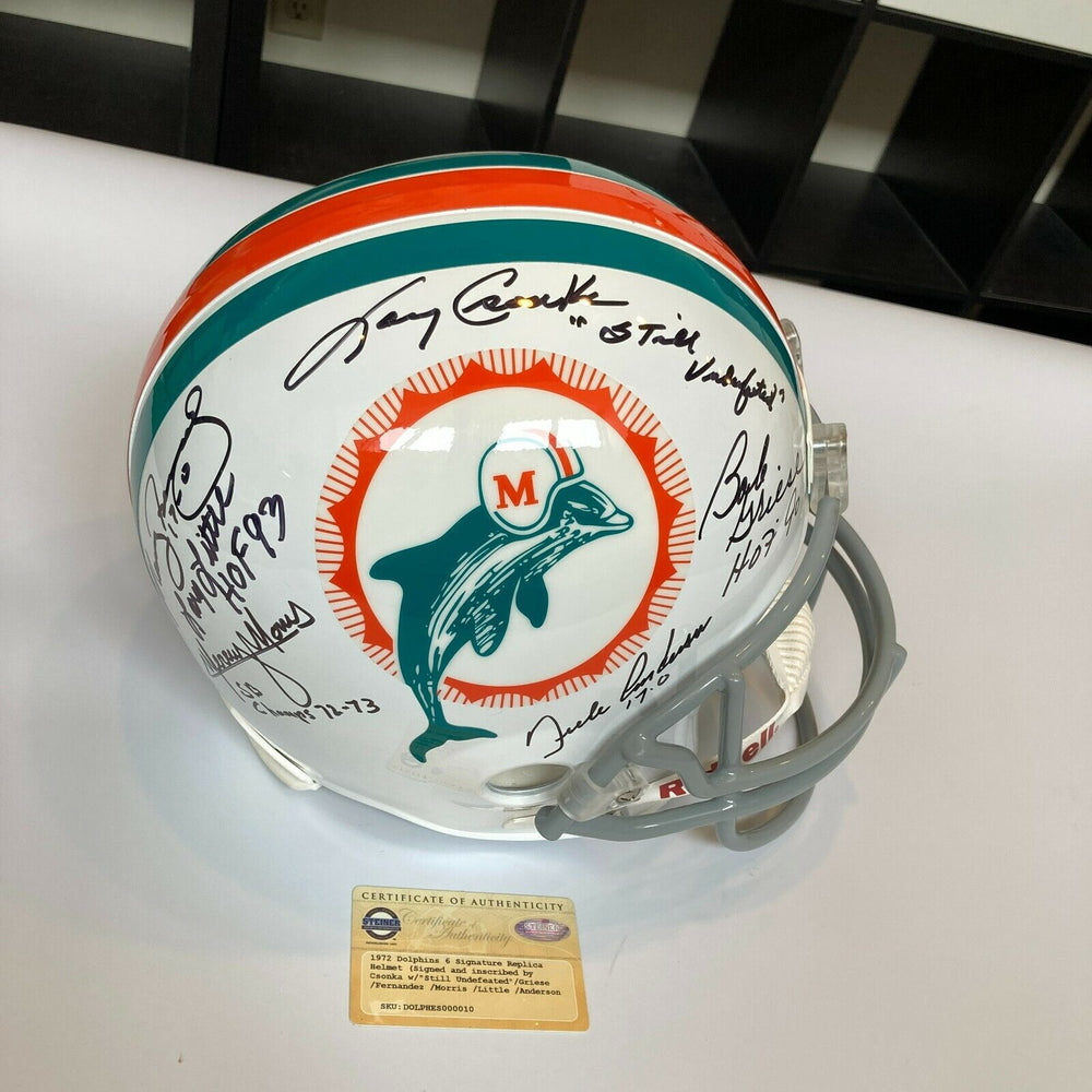 1972 Miami Dolphins Super Bowl Champs Team Signed Authentic Helmet Steiner COA