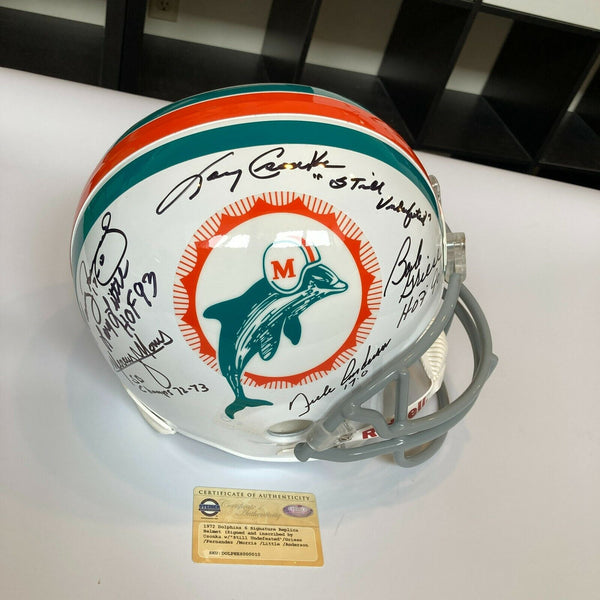 1972 Miami Dolphins Super Bowl Champs Team Signed Authentic Helmet Steiner COA