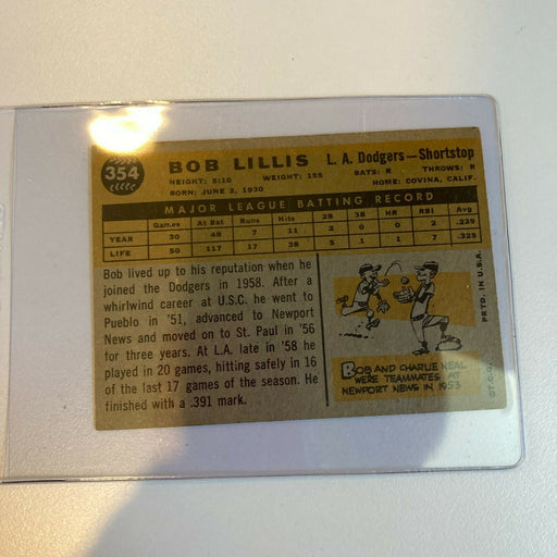 1960 Topps Bob Lillis Signed Autographed Baseball Card