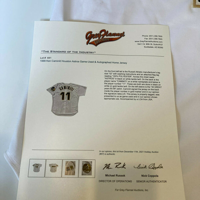 Ken Caminiti Signed Game Used 1999 Houston Astros Jersey With JSA COA —  Showpieces Sports