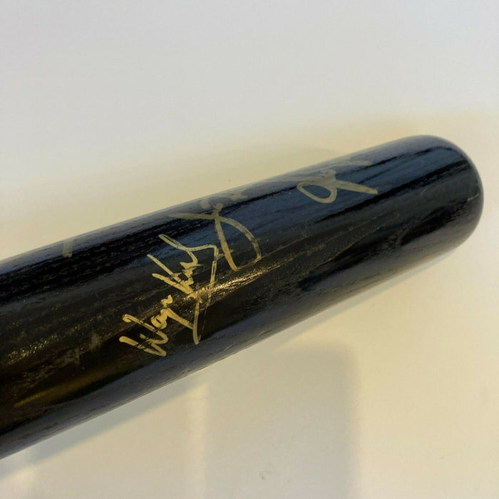 1995 Cleveland Indians Team Signed World Series Game Issued Bat Jim Thome JSA