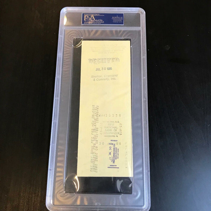 Pete Maravich "Pistol Pete" Signed Handwritten Original 1986 Check PSA DNA COA