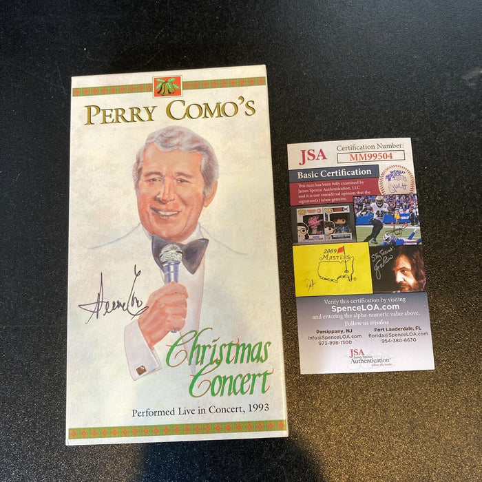 Perry Como Signed Christmas Concert 1993 VHS Movie JSA COA