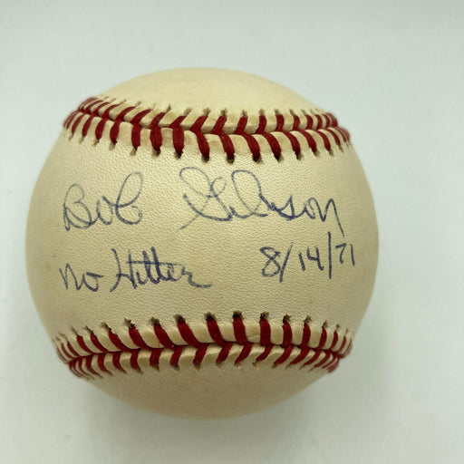 Bob Gibson No Hitter 8-14-1971 Signed Official American League Baseball JSA COA