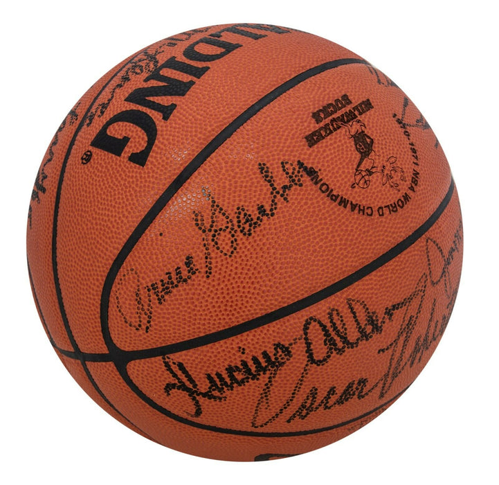 1970-71 Milwaukee Bucks NBA Champions Team Signed Official Basketball JSA COA
