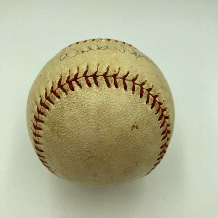 Extraordinary Walter Johnson Single Signed Autographed Baseball With JSA COA