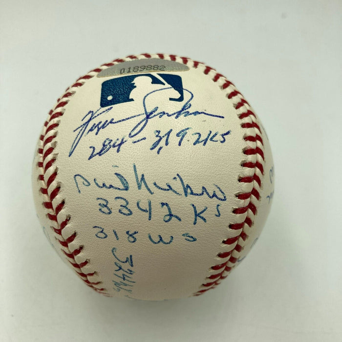 3,000 Strikeout Club Signed Baseball Nolan Ryan Tom Seaver Randy Johnson Tristar