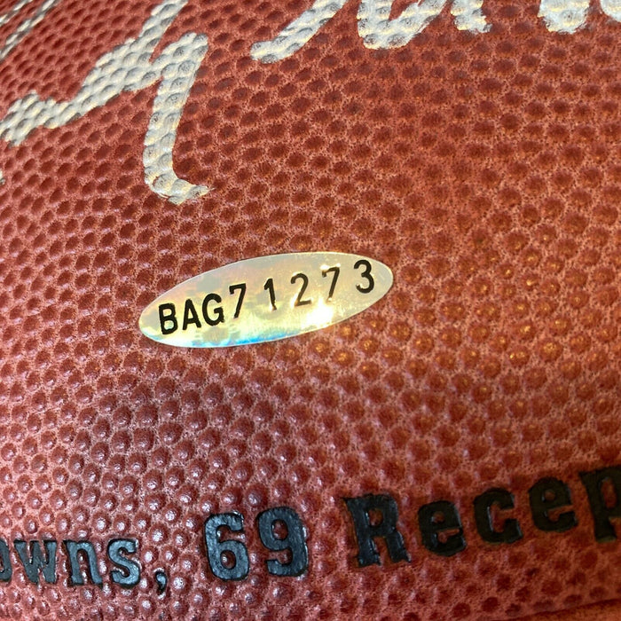 Randy Moss 1998 Rookie Signed Wilson NFL Game Football #44/84 UDA Upper Deck COA