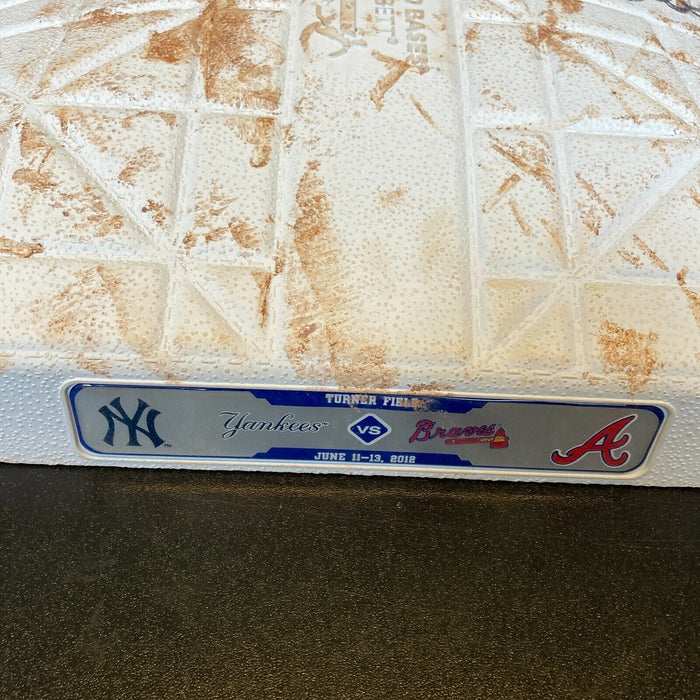 Derek Jeter Signed Authentic 2012 Game Used Second Base With Steiner COA