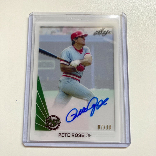2015 Leaf Pete Rose Auto #7/10 Signed Autographed Baseball Card