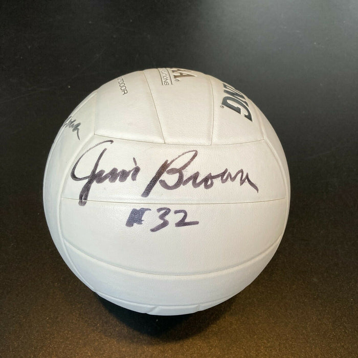 Rare Jim Brown #32 Signed Autographed Volleyball  With JSA COA