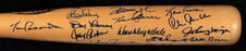 New York Yankees Brooklyn Dodgers World Series Rivalry Signed Bat 27 Sigs JSA