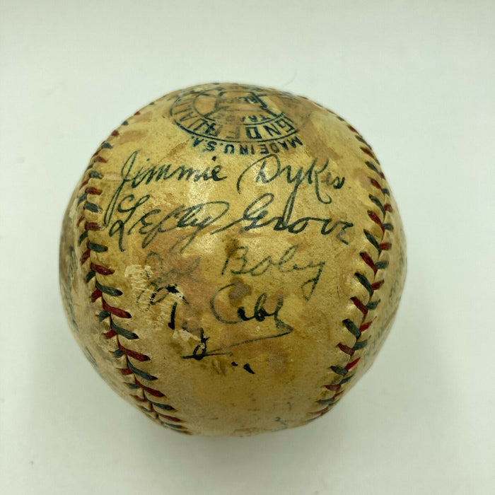 1928 Philadelphia A's Ty Cobb Jimmie Foxx Tris Speaker Team Signed Baseball JSA