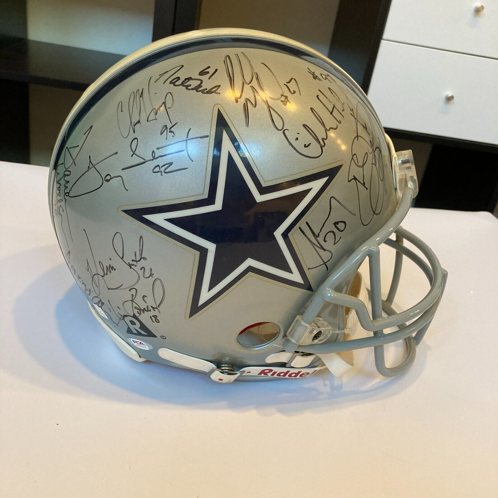 1995 Dallas Cowboys Super Bowl Champs Team Signed Authentic Helmet PSA —  Showpieces Sports