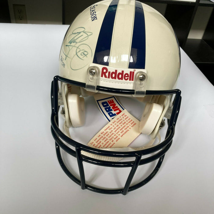 Eddie George Signed 1999 Inaugural Season Game Model Tennessee Titans  Helmet UDA