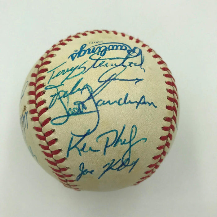 1990 Oakland A's Athletics American League Champs Team Signed Baseball JSA COA