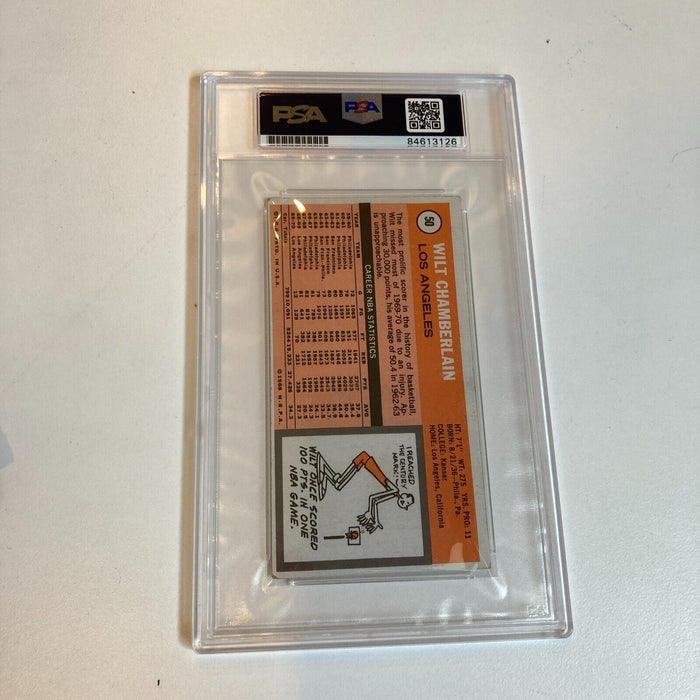 1970-71 Topps Wilt Chamberlain Signed Auto Basketball Card PSA DNA RARE!