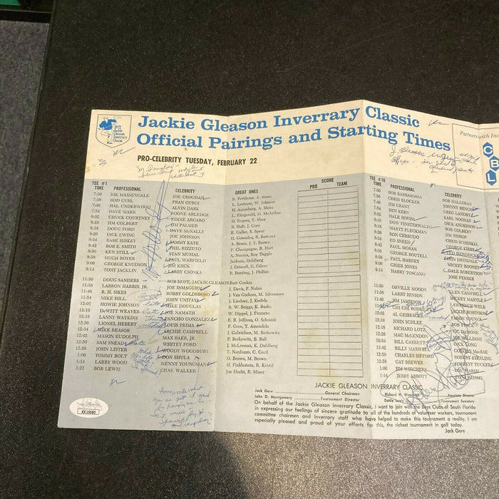 Mickey Mantle Eddie Arcaro Jackie Gleason Golf Classic Signed Program JSA COA