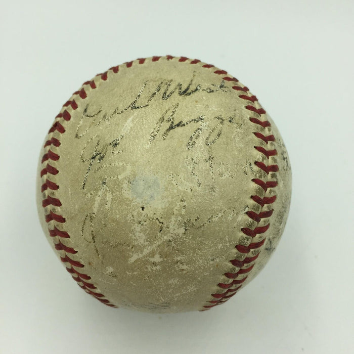 1941 Cincinnati Reds Team Signed Official National League Baseball With JSA COA