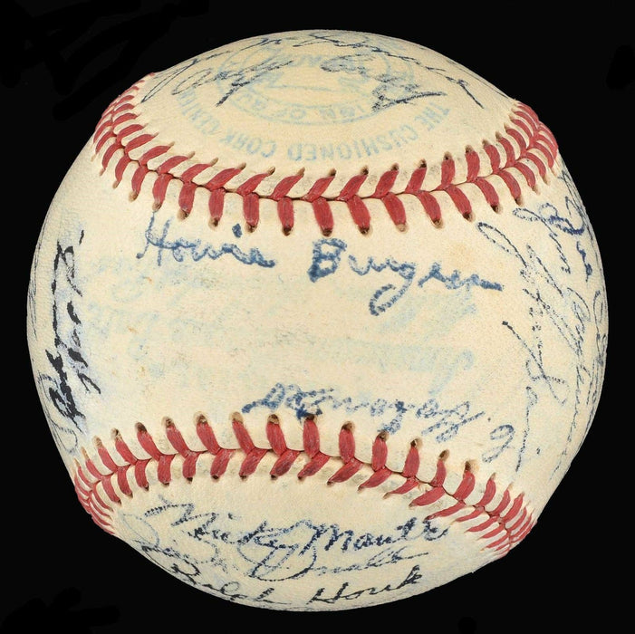 1952 NY Yankees WS Champs Team Signed Baseball Mickey Mantle Joe Dimaggio JSA