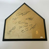Willie Mays Hank Aaron 3000 Hit Club Signed Home Plate With Inscriptions JSA COA