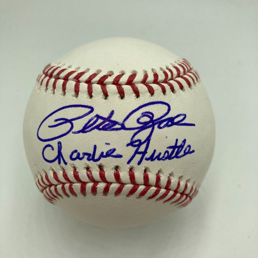Pete Rose Charlie Hustle Signed Major League Baseball JSA COA