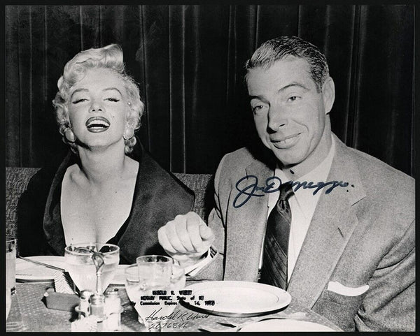 Extremely Rare Joe Dimaggio Signed Marilyn Monroe Photo PSA DNA COA