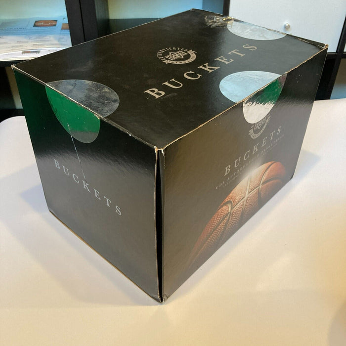 Magic Johnson Signed Naismith Leatherhead Basketball #3/32 UDA Upper Deck COA