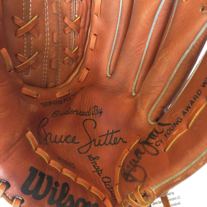 1980's Bruce Sutter Signed Cy Young Game Model Glove With JSA COA