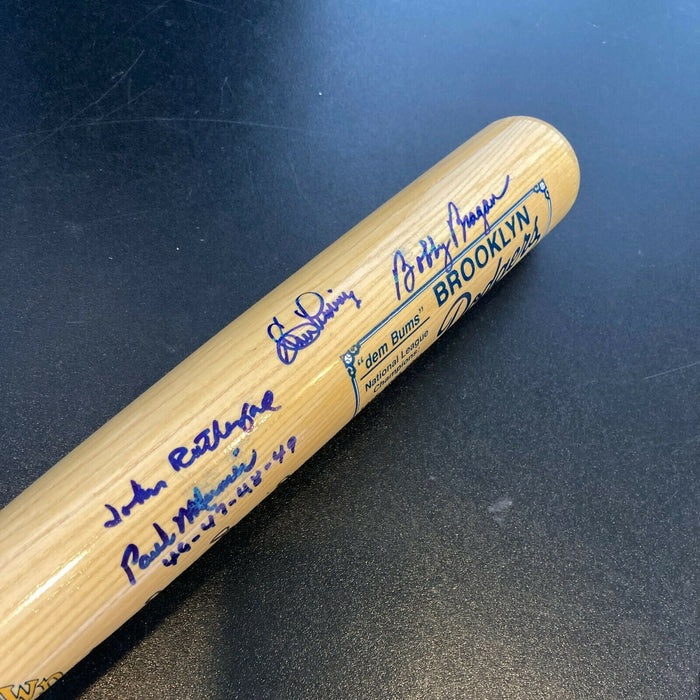 Brooklyn Dodgers Legends Signed Baseball Bat With PSA DNA COA