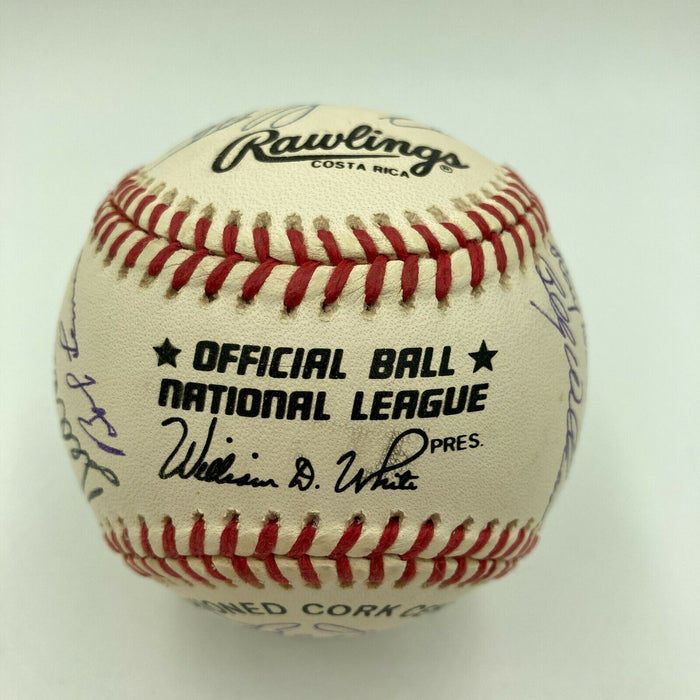 Beautiful Ted Williams Hall Of Fame Multi Signed Baseball 22 Sigs Beckett COA