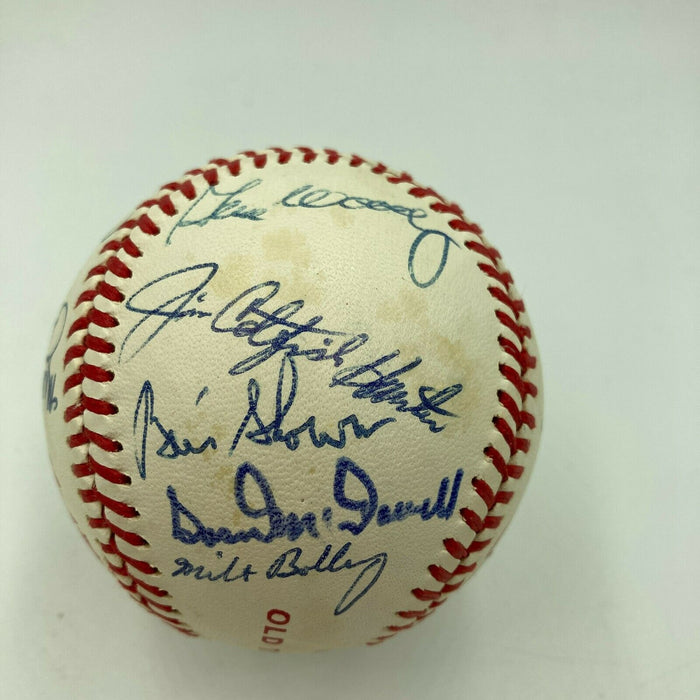 Hall Of Fame Multi Signed Cracker Jack Old Timers Game Baseball Beckett COA