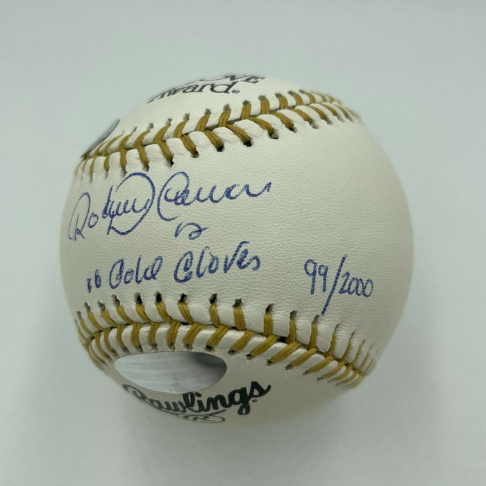 Roberto Alomar #12 Gold Glove Signed Inscribed Rawlings Baseball Steiner COA