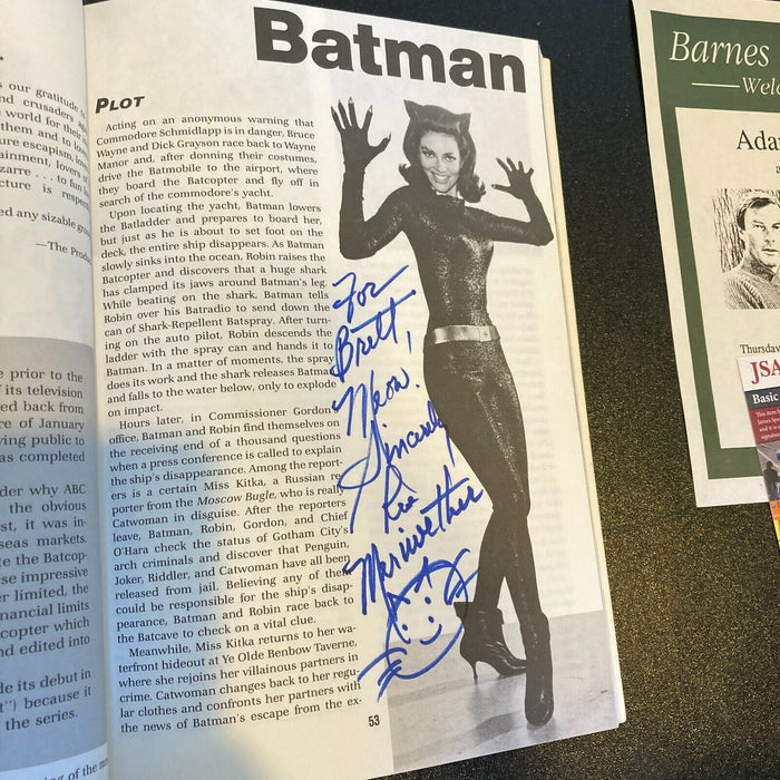 Adam West, Lee Meriwether Eartha Kitt Signed Vintage Batman Comic Book JSA COA