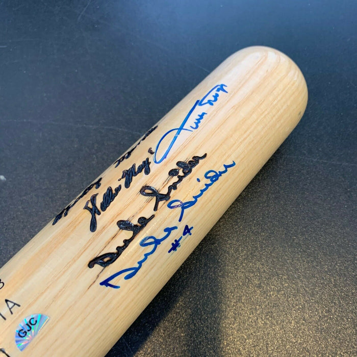 Beautiful Mickey Mantle Willie Mays Duke Snider Signed Bat With PSA DNA COA