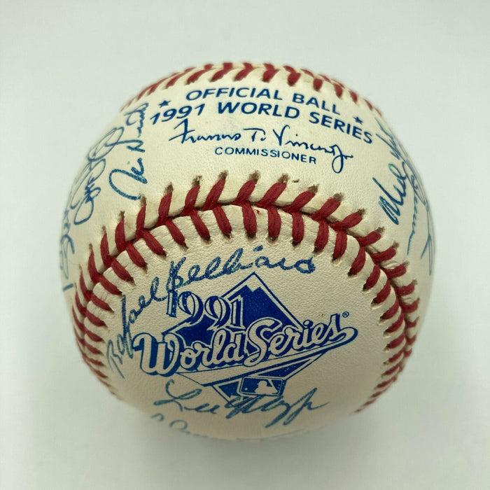 1991 Atlanta Braves NL Champs Team Signed World Series Baseball JSA COA