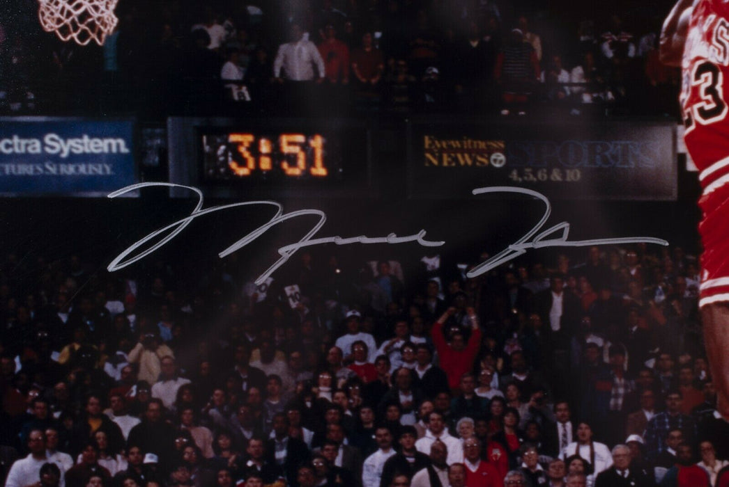 Beautiful Michael Jordan Signed Autographed 16x20 Photo With UDA Upper Deck COA