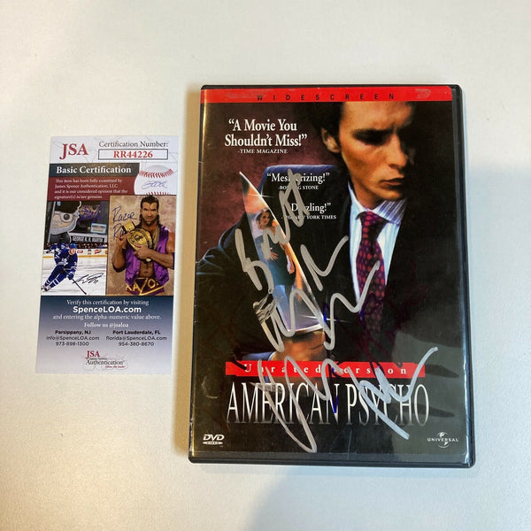 Christian Bale Willem Dafoe Samantha Mathis Signed American Psycho DVD JSA COA