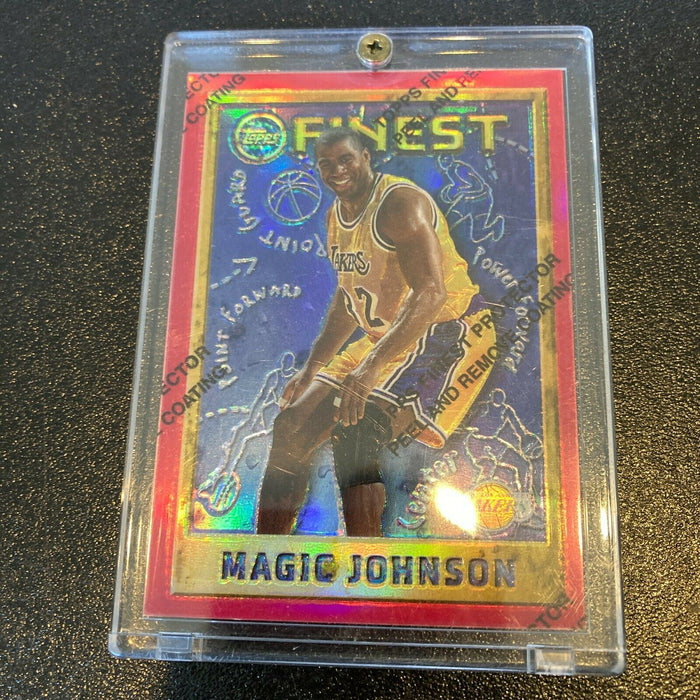 1995-96 Magic Earvin Johnson Topps Finest Refractor #252 Lakers HOF